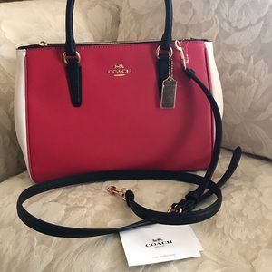 Coach color block tote